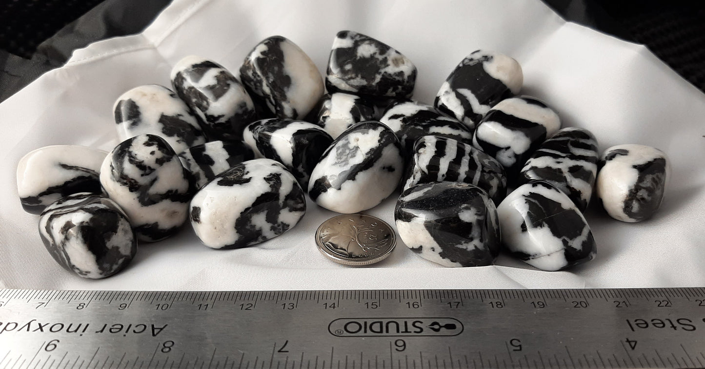 Zebra Jasper Tumble by 500g, Large 25mm - 30mm