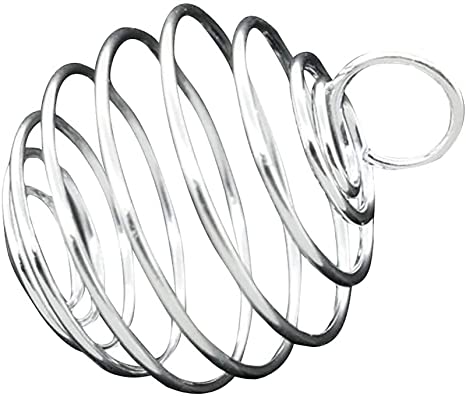 Large Silver Plated Coil Cage 29mm x 24mm, 20pk
