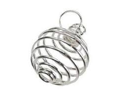 Coil Cage, Small Silver Plated, 25mm x 20mm, 20pk WS
