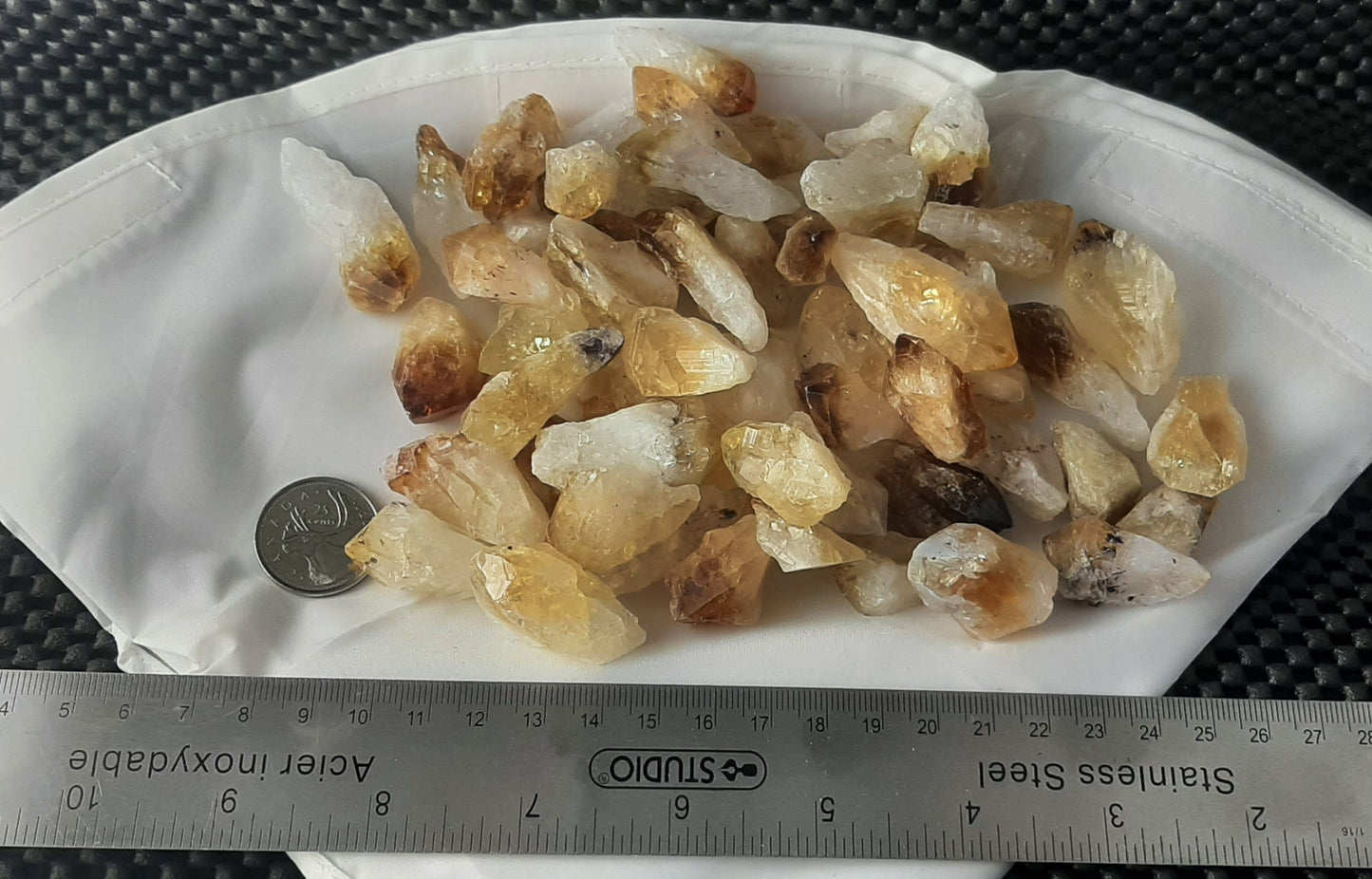 Citrine Points Raw by 500g, Medium 1-1.5"