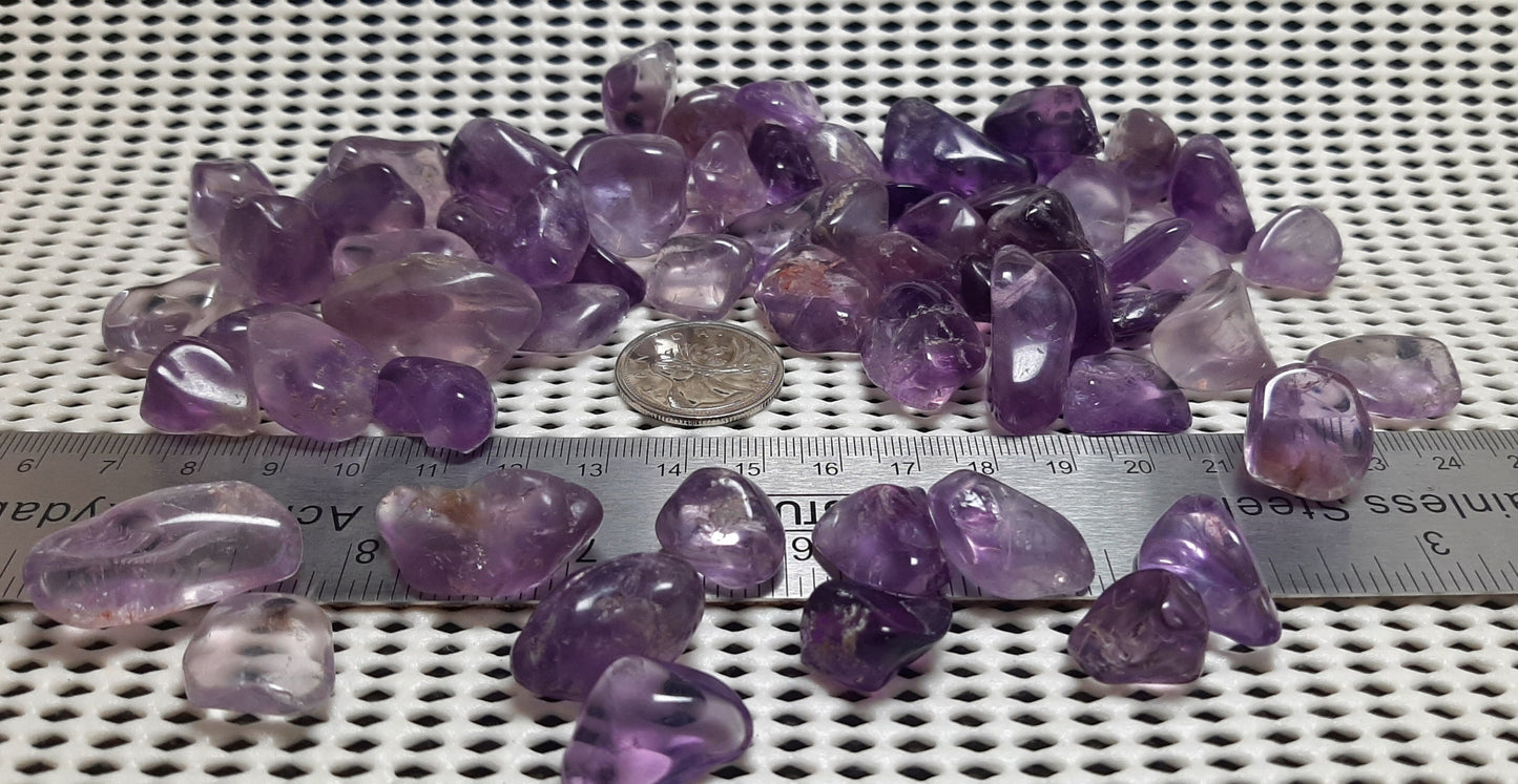 Amethyst Tumble by 250g, mini ~15mm - 20mm