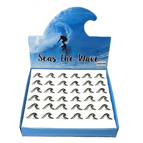 Mood Ring Wave Design, Assorted Sizes, Box Set 36pc