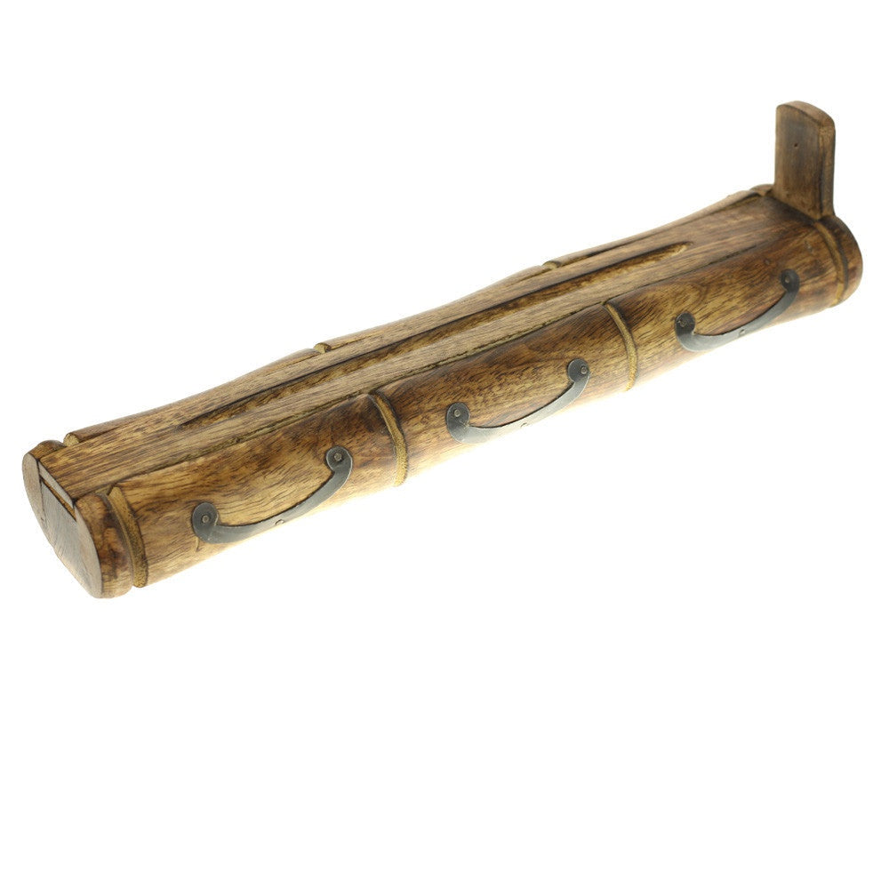 Burner, Incense, Stick Bamboo Box with Storage 12in