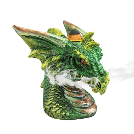 Burner, Backflow, Green Dragon Bust, Small