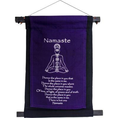 Banner, Purple Namaste, Small 11" x 16"