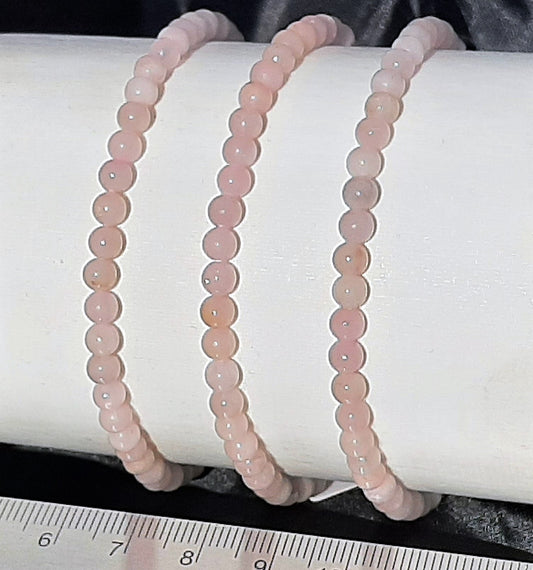 Rose Quartz Round Bracelet, 4mm RETAIL