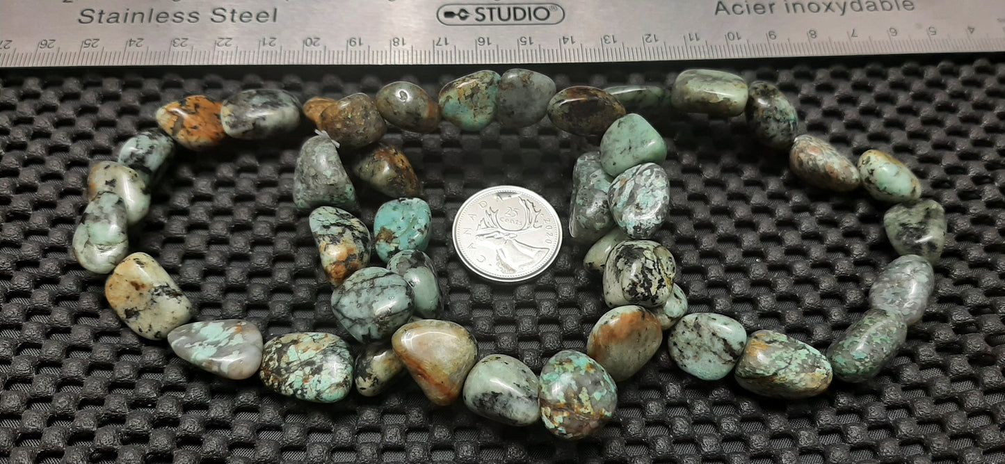 No Restock_African Turquoise Tumble Bracelet WS