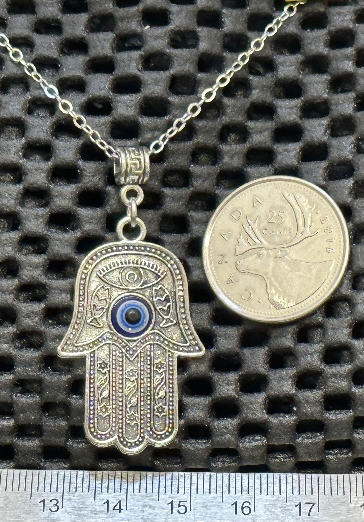 Evil Eye Pendant, Hand Large - WS