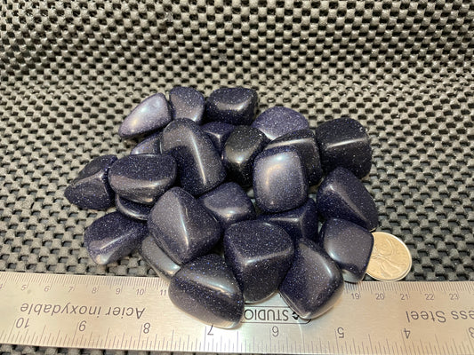 Blue Goldstone Tumble by 500g, Large, 25mm - 30mm
