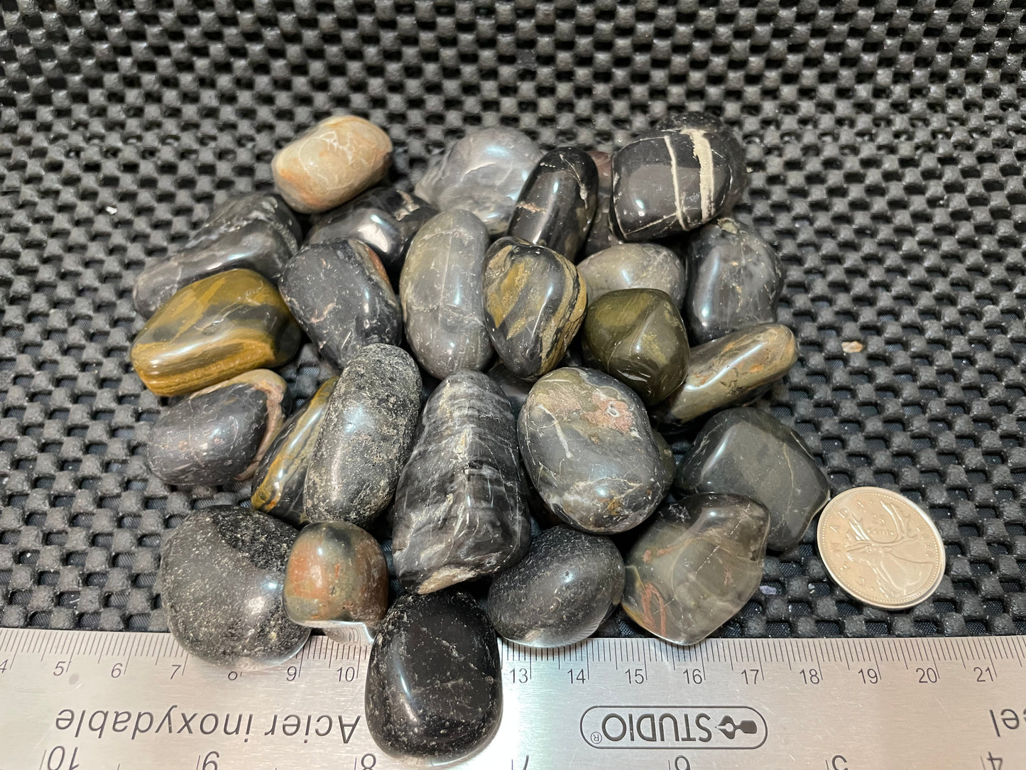 Black Onyx Tumble by 500g, Large 25mm - 35mm