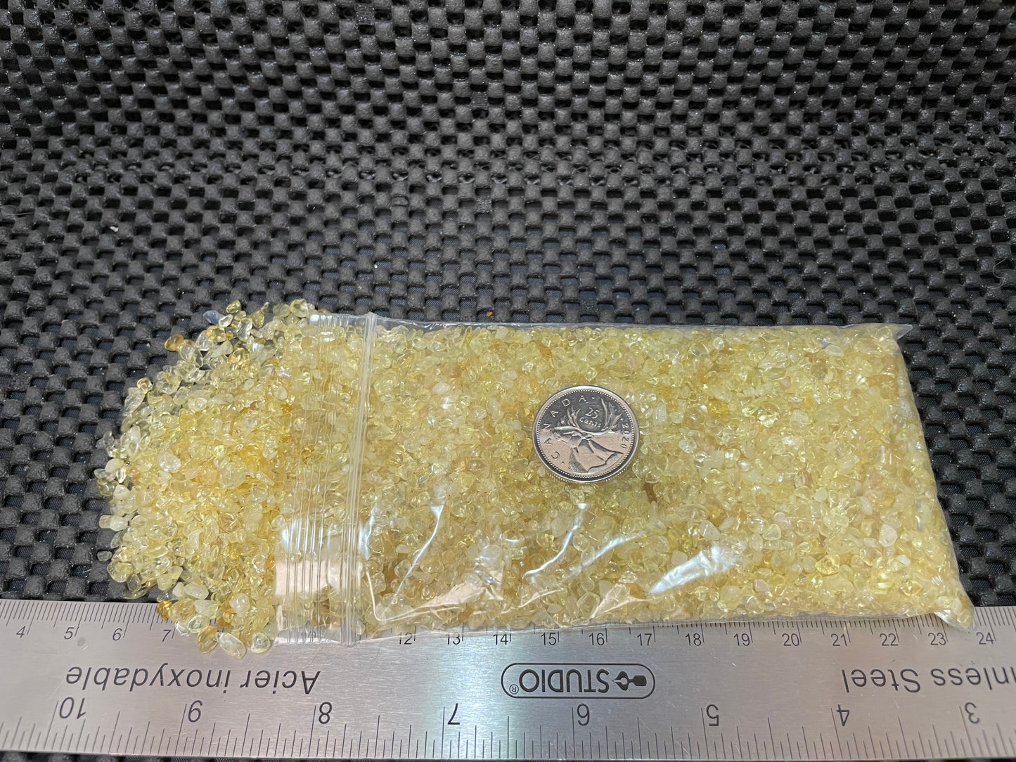 Citrine Tumble Chips by 250g, 3mm - 5mm