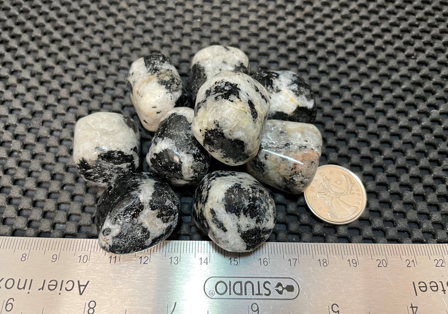 Black Tourmaline in Quartz Tumble by 250g