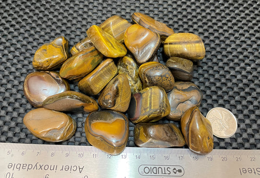 Tiger Eye Tumble by 500g, Large ~ 25mm - 35mm
