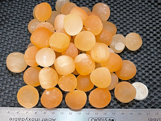 Orange Selenite Tumble Polished, Small, 30pc