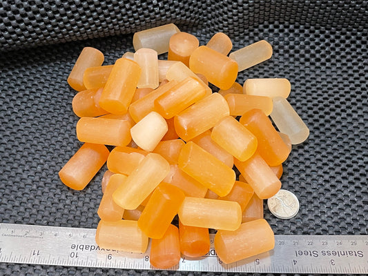 Orange Selenite Tumble Polished, Large, 20pc