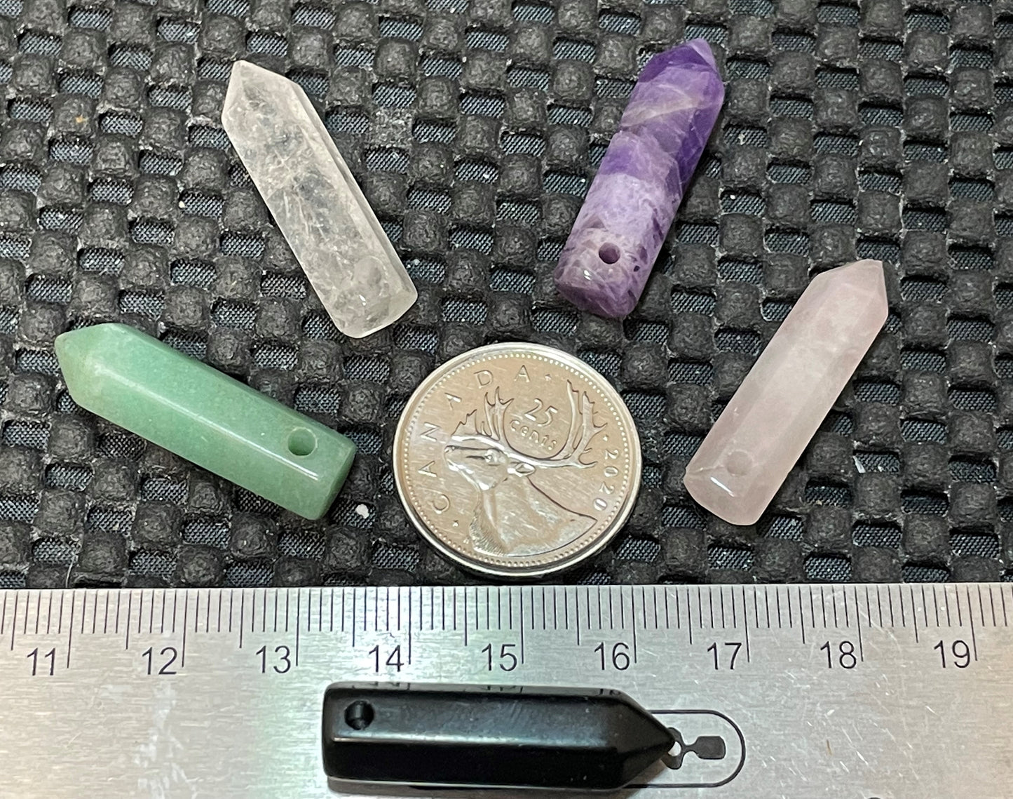 Drilled Point - Assorted Stone, 5pc Pack 7mm x 31mm