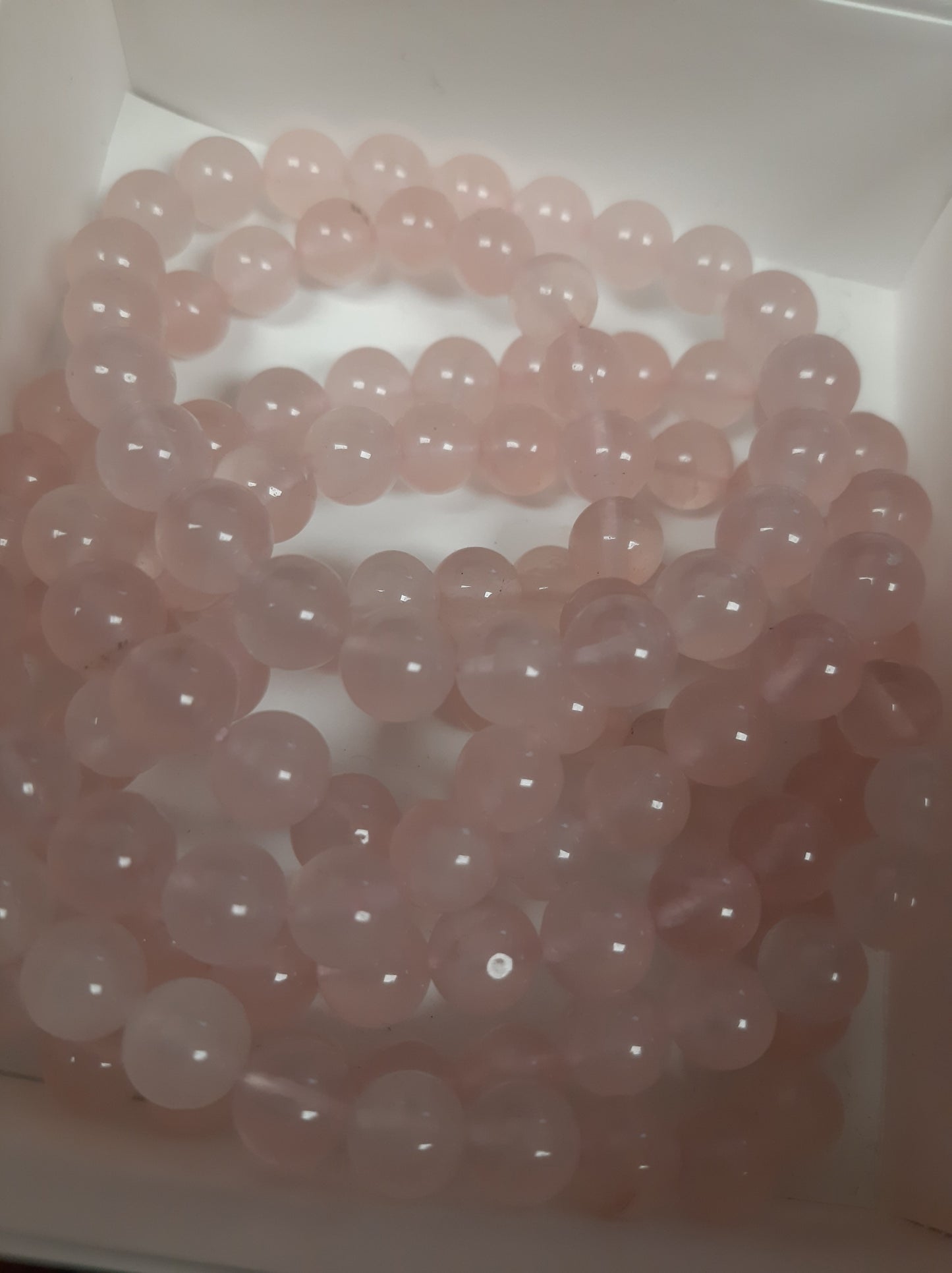 Rose Quartz A+ Round Bracelet, 8mm WS