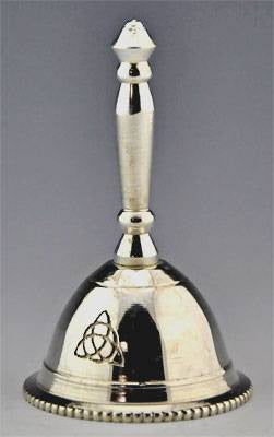Altar Bell Triquetra, Silver Plated, 3"