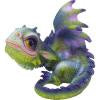 Figurine, Dragon, Baby Playing Purple and Green 2.5"