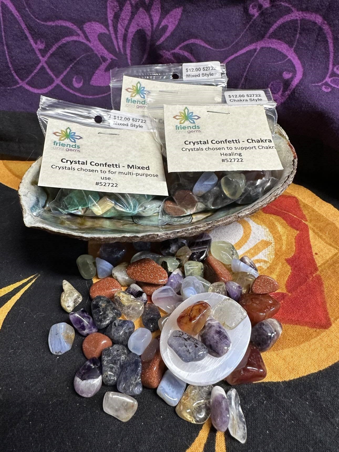 Crystal Confetti Bag, 100g, Chakra Crystals