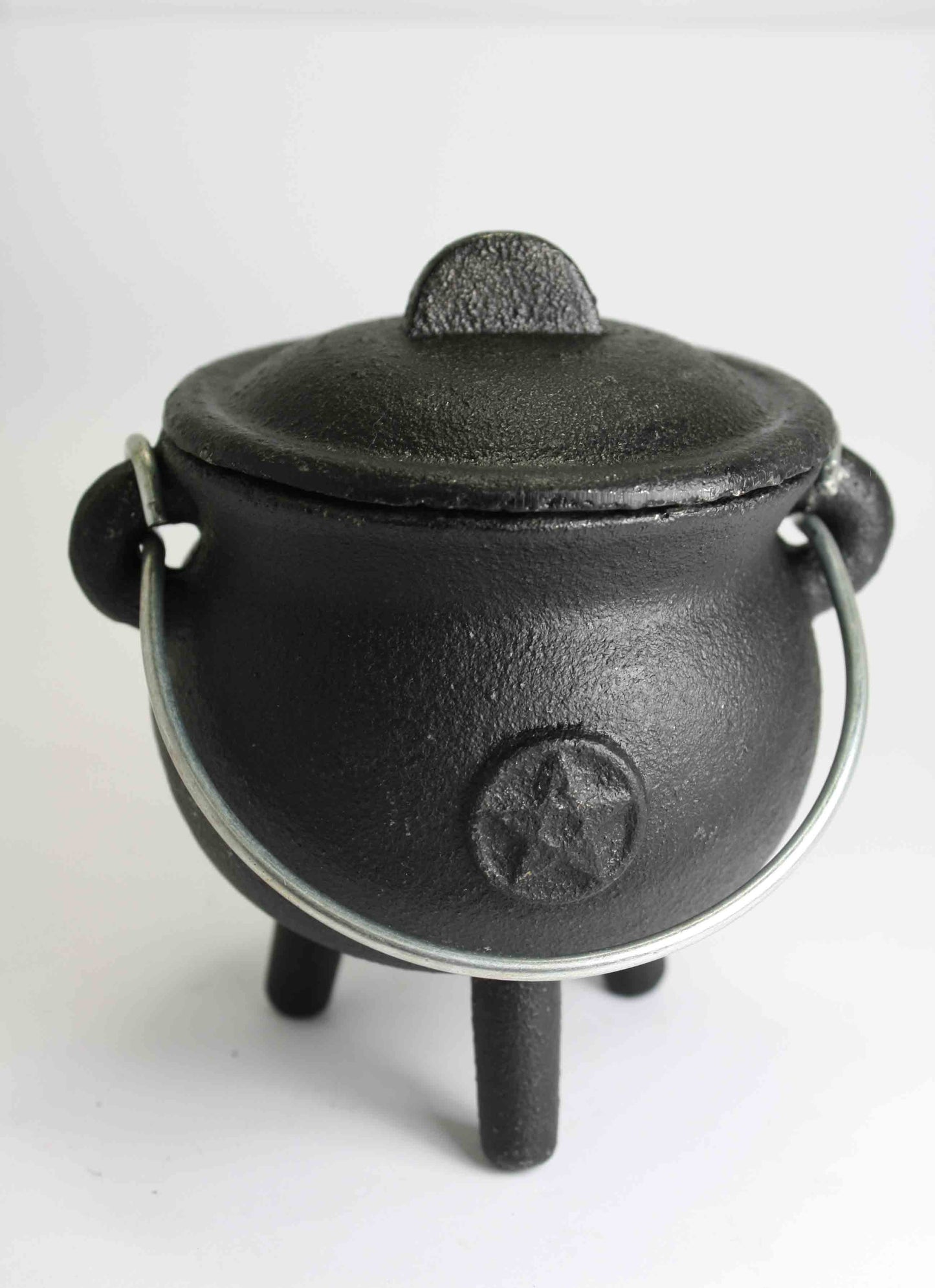 Cauldron, Pentacle Potbelly, Cast Iron, 3.5"