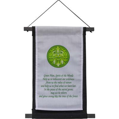 Banner, Green Man Prayer, Small, 11" x 16"