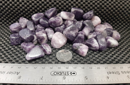 Lepidolite Tumble by 500g, Small ~20mm - 25mm