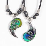 Mood Necklace - Best Friends, Dragon Design, Set/Pair - WS