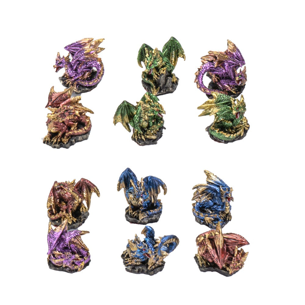 Figurine, Mini Dragon Adult, Various Colours