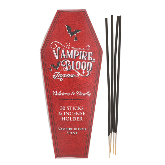 Vampire Blood Coffin Box, 30 Sticks, Wood Holder