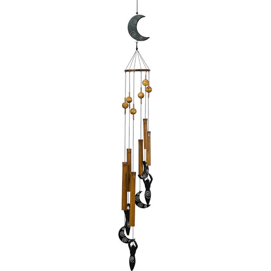 Bamboo Wind Chime Moon Goddess 37"