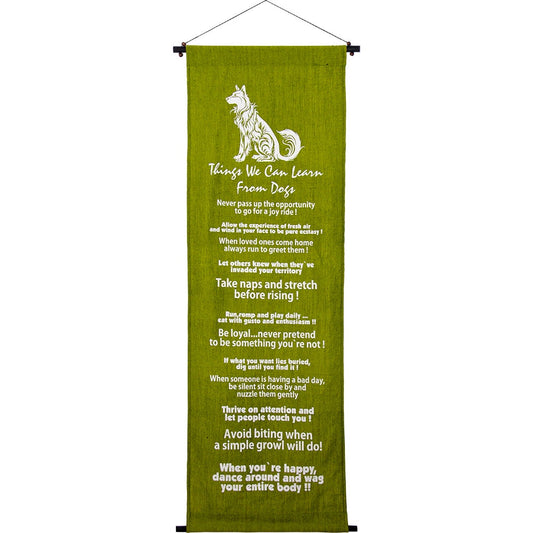 Banner, Things We Can Learn from Dogs, 16"x48"