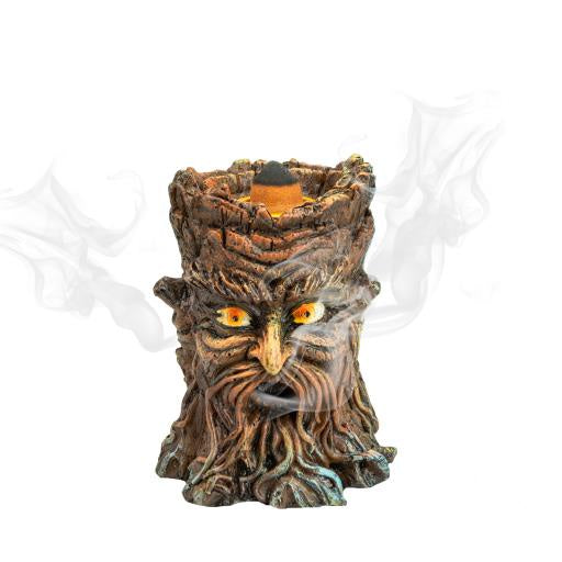 Burner, Backflow Incense, Old Man in a Tree Carving, Greenman Small