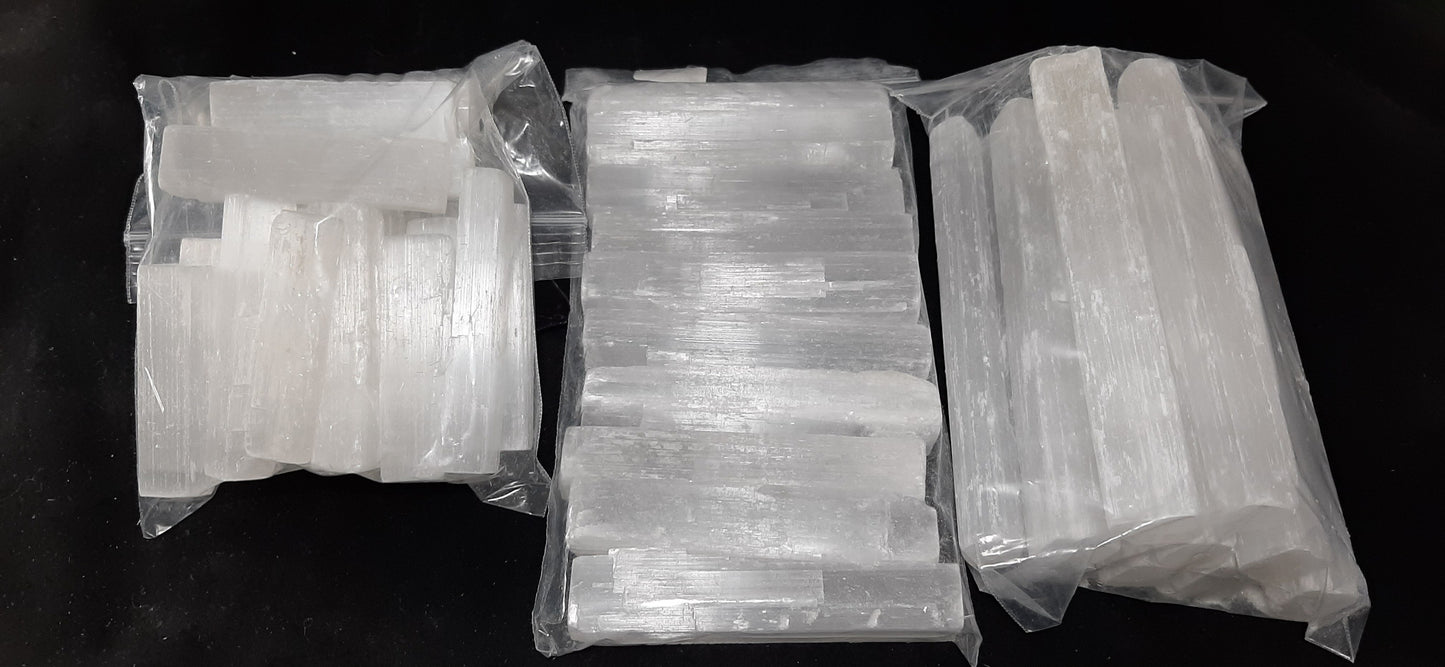 Selenite Brick Large Retail $4, 15pk