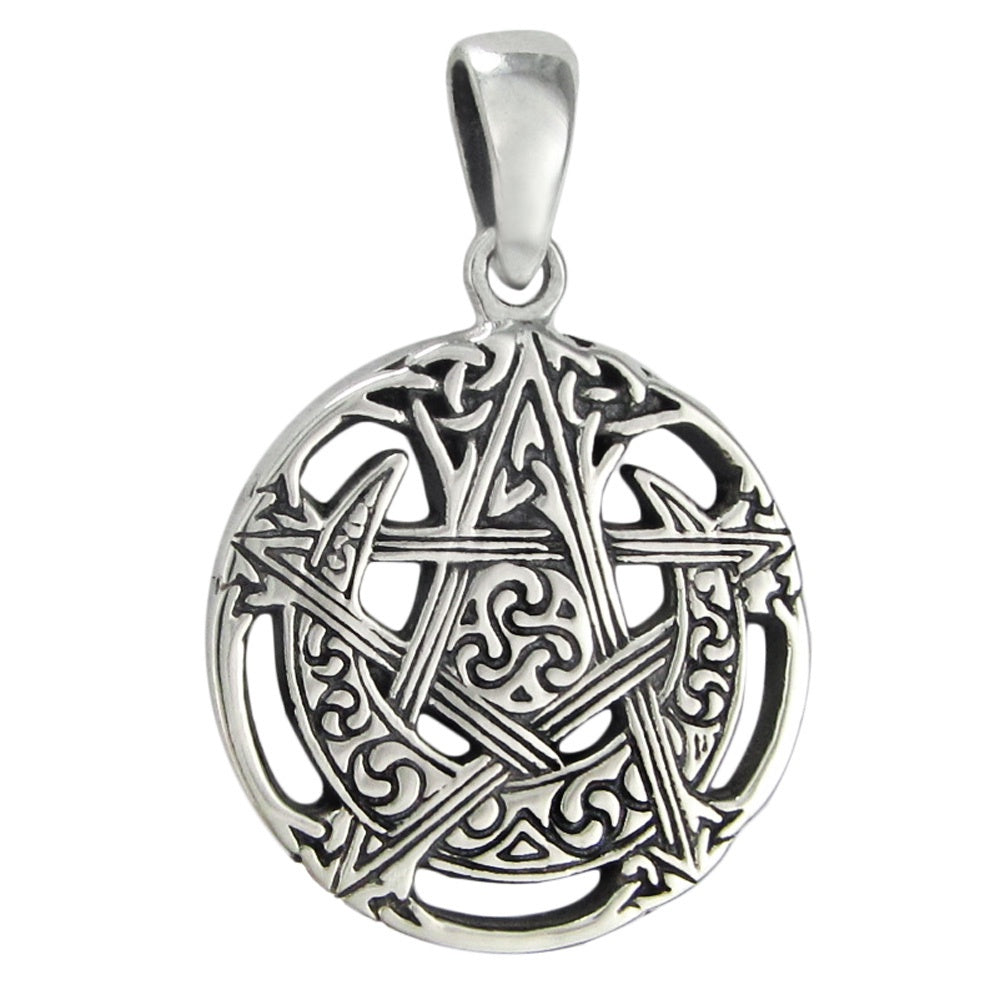 Pendant Moon Small Pentacle Cut Out DISC