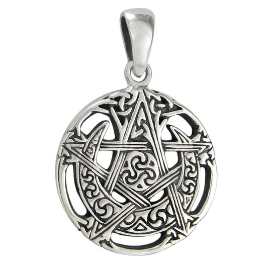 Pendant Moon Small Pentacle Cut Out DISC
