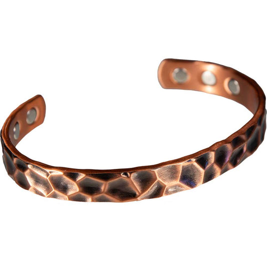 Magnetic Copper Bracelet Antique Copper Hammered