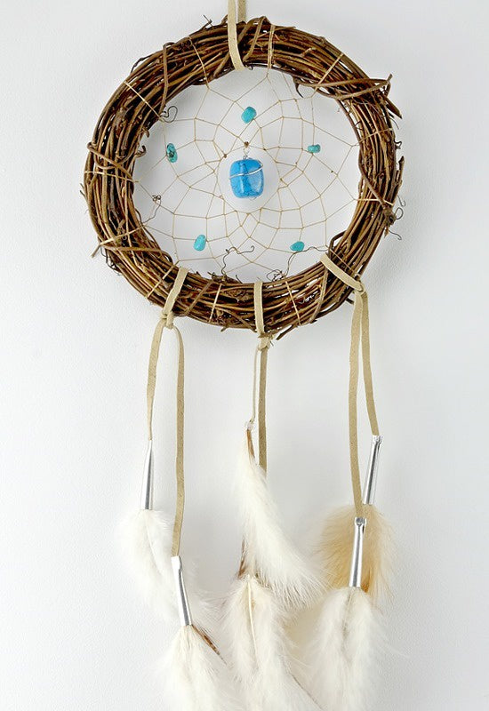 Dreamcatcher, 6" Twigs with Semi Precious Stones