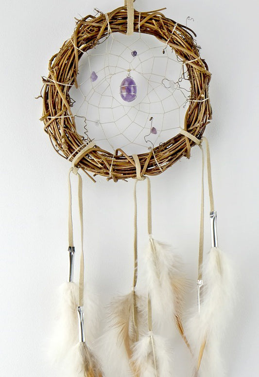 Dreamcatcher, 6" Twig with Amethyst