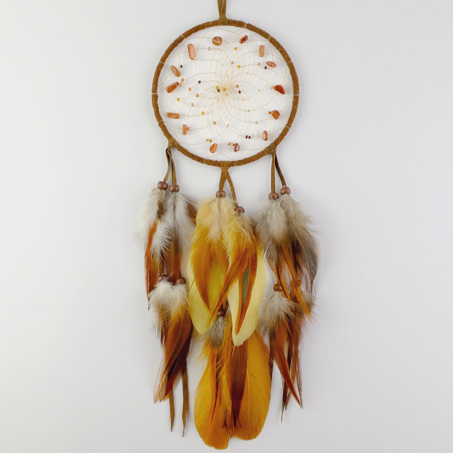 Dreamcatcher, 5in Brown Ombre Beaded
