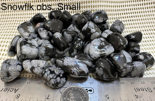 Snowflake Obsidian Tumble by 500g, Small 20mm - 25mm