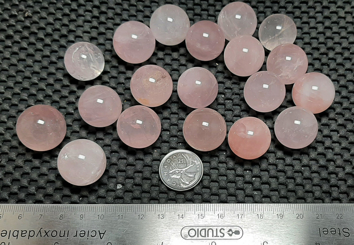 Sphere, Rose Quartz, 15mm - 25mm Retail