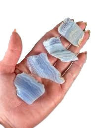 Blue Lace Agate Freeform Raw Edge, by Weight