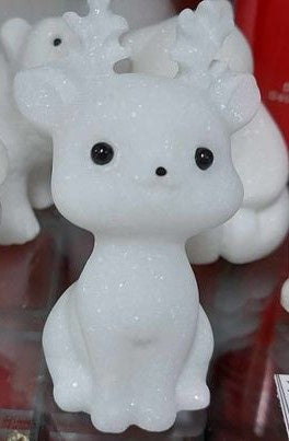 Figurine, Deer, Upright Antlers, White Jade