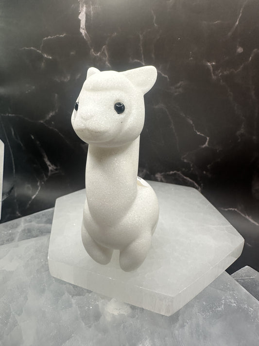 Figurine, Llama, White Jade