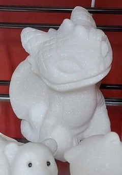 Figurine, Toothless Dragon, Medium White Jade