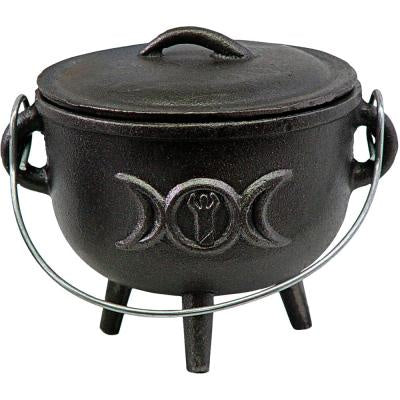 Cauldron,  Triple Moon, Cast Iron, 4.5"