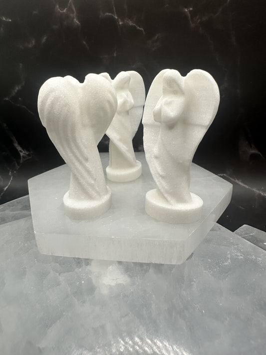 Figurine, Angel, Graceful Small White Jade