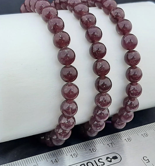 Lepidolite AAA Round Bracelet, 8mm WS