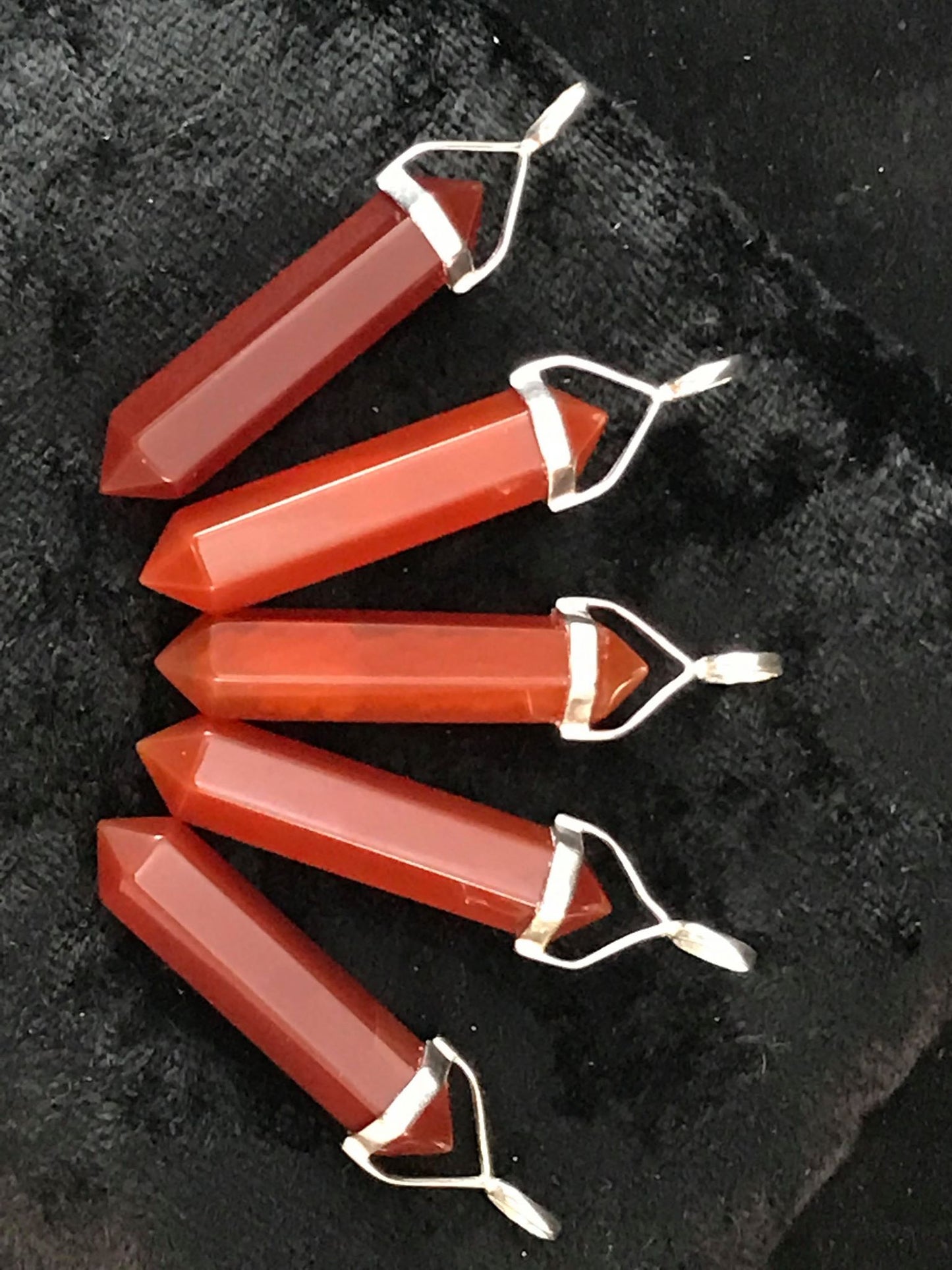 Hexagonal Double Point Pendant, Sterling Silver Setting